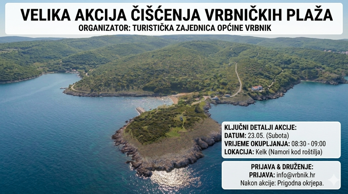Otok Krk - otok-krk.org, Ekologija - Subota za naš Vrbnik – akcija čišćenja Vrbničkih plaža