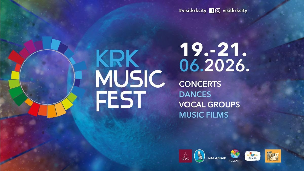 Otok Krk - otok-krk.org, Događaji - KRK MUSIC FEST (19.6. - 21.6.2026.) i FOOD TRUCK FESTIVAL (19.6. - 22.6.2026.)